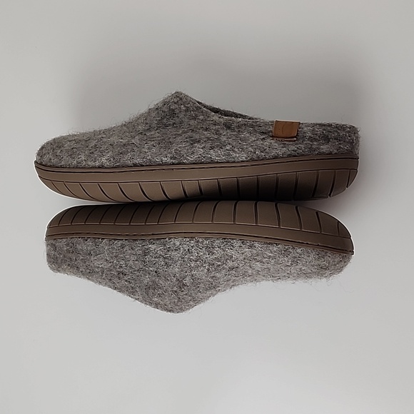 Baabushka Wool Slippers With Rubber Sole Gray - Picture 4 of 16